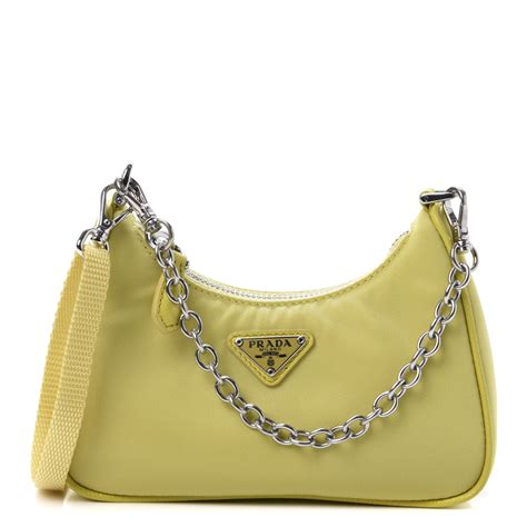 yellow mini prada bag